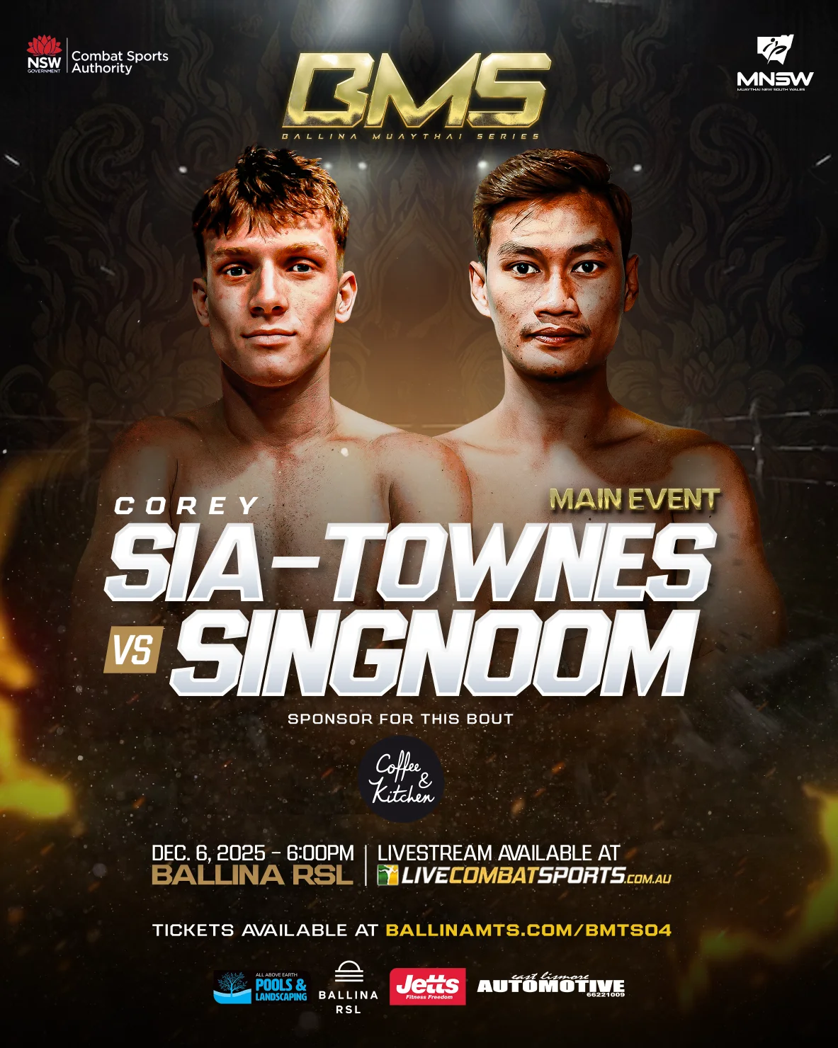 Main event matchup poster