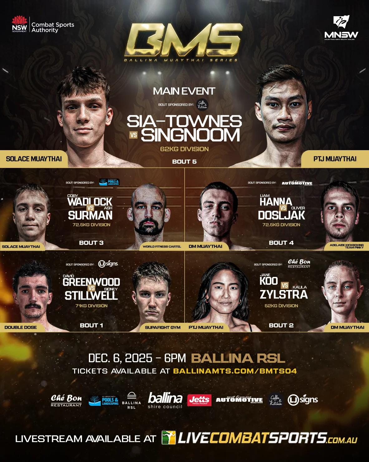 BMS full fight card poster